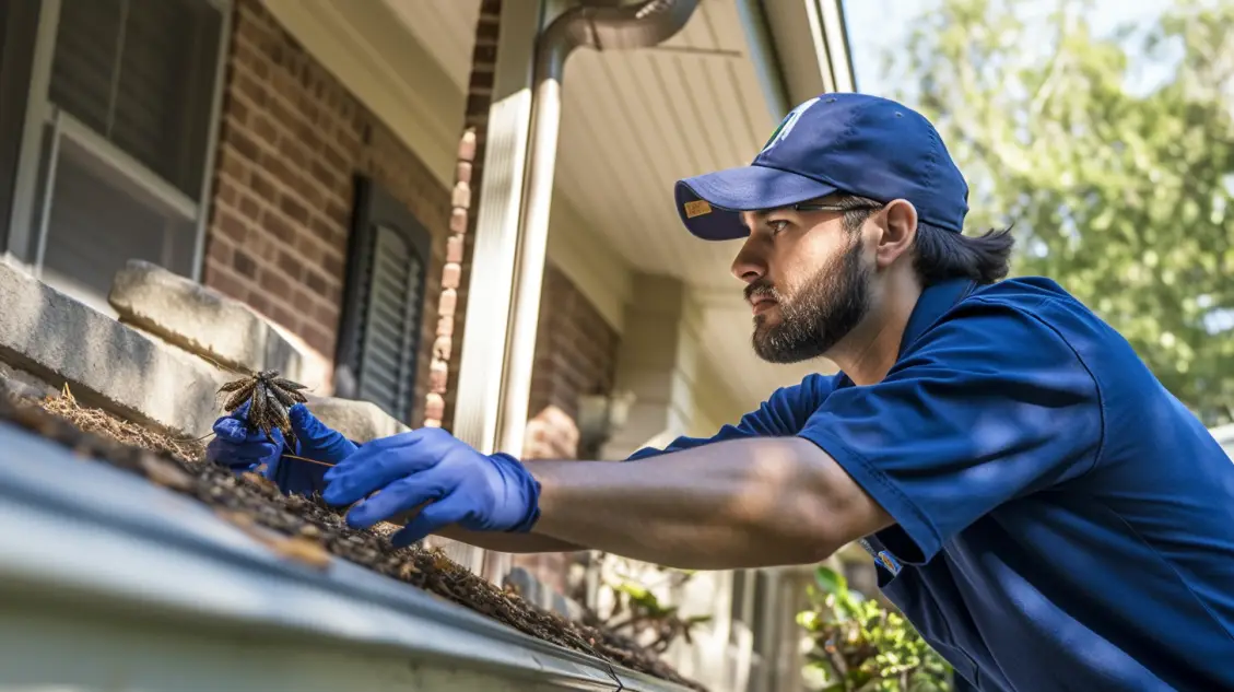 Local Pest Solutions Worker Inspecting Home for Pests